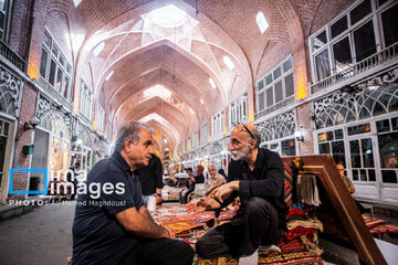 Mozaffariyeh traditional tea house in Tabriz, northwest Iran