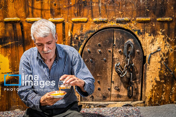 Mozaffariyeh traditional tea house in Tabriz, northwest Iran