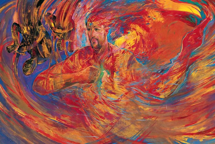 هنرمندی که به بوم نقاشیاش آتشبس نداد