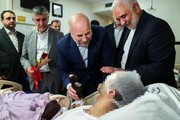 Iran’s Parliament speaker visits victims of Israeli terror attacks in Lebanon