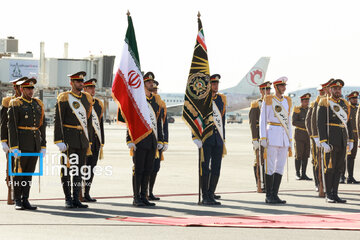 Seeing off Iran's president to New York