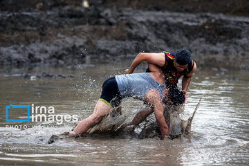 Paddy field sports fest in northern Iran