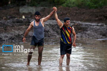 Paddy field sports fest in northern Iran