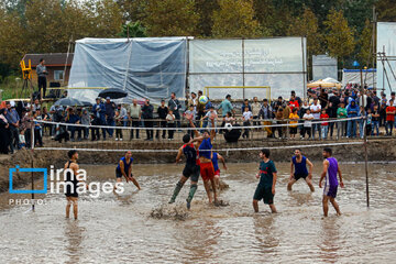 Paddy field sports fest in northern Iran