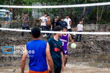 Paddy field sports fest in northern Iran