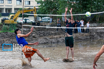 Paddy field sports fest in northern Iran