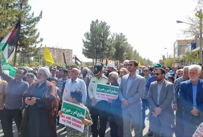 راهپیمایی مردم خراسان جنوبی در محکومیت جنایات اسرائیل + فیلم