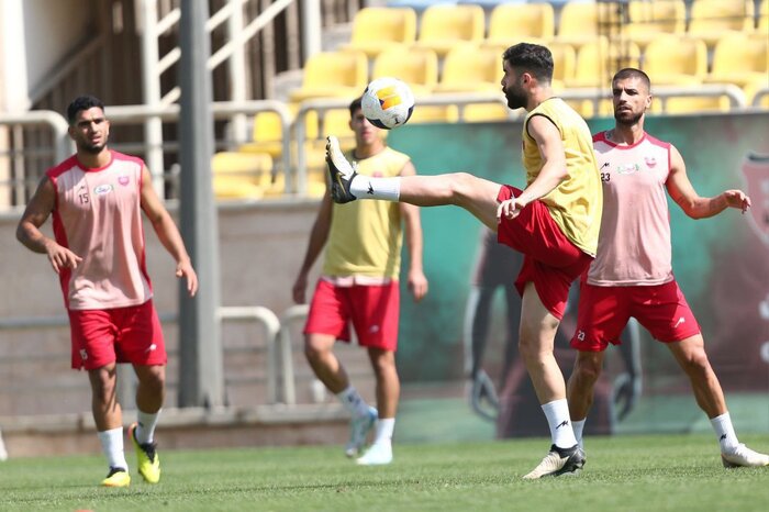 تمرین پرسپولیسی ها پیش از دیدار با پاختاکور