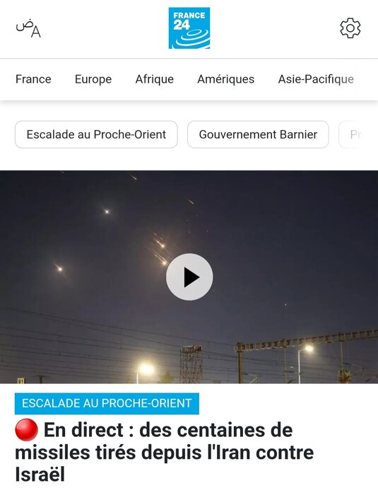 حمله موشکی ایران به اسرائیل تیتر یک رسانههای فرانسه