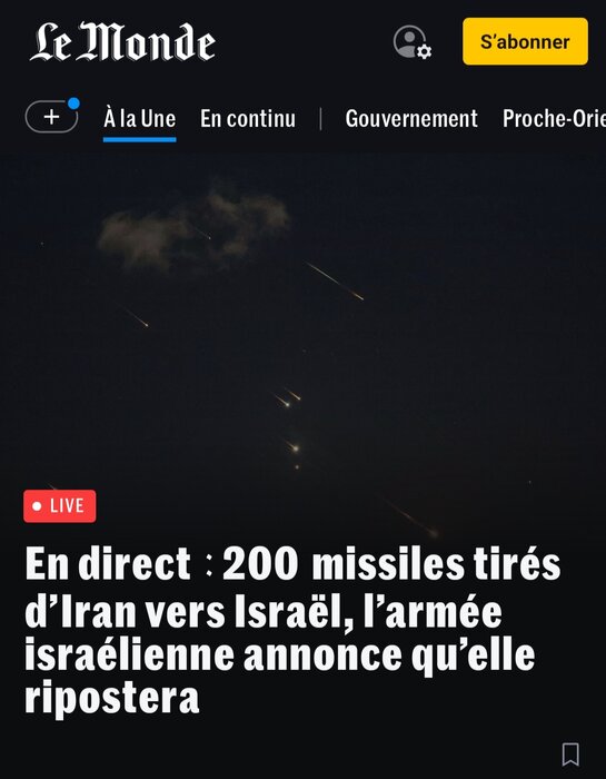 حمله موشکی ایران به اسرائیل تیتر یک رسانههای فرانسه