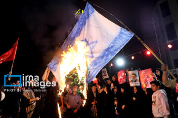 People of Tehran take to streets to back Iran's missile attack on Zionist regime 