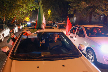 People of Tehran take to streets to back Iran's missile attack on Zionist regime 