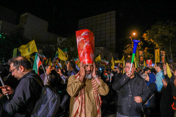 People of Tehran take to streets to back Iran's missile attack on Zionist regime 