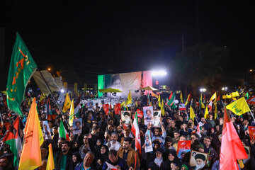 People of Tehran take to streets to back Iran's missile attack on Zionist regime 