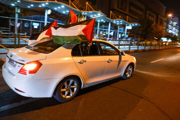 People of Tehran take to streets to back Iran's missile attack on Zionist regime 