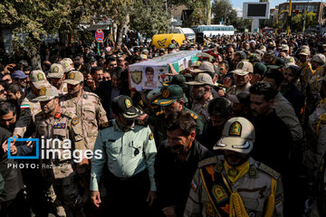 Funeral held for martyr border guard