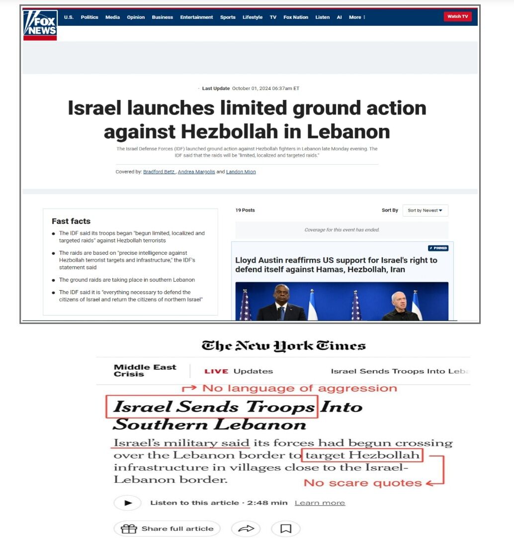 New York Times, Fox News form strategic alliance to support Israel’s illegal aggression on Lebanon