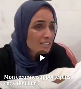 Les pleurs d'une mère palestinienne qui a eu un enfant après 7 ans