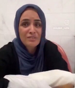 Cries of a Palestinian mother who had a child after 7 years