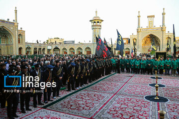 Mourning flag hoisted in Hazrat Masoumeh shrine