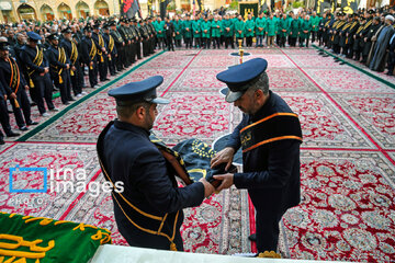 Mourning flag hoisted in Hazrat Masoumeh shrine