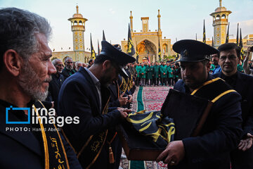 Mourning flag hoisted in Hazrat Masoumeh shrine