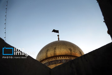 Mourning flag hoisted in Hazrat Masoumeh shrine