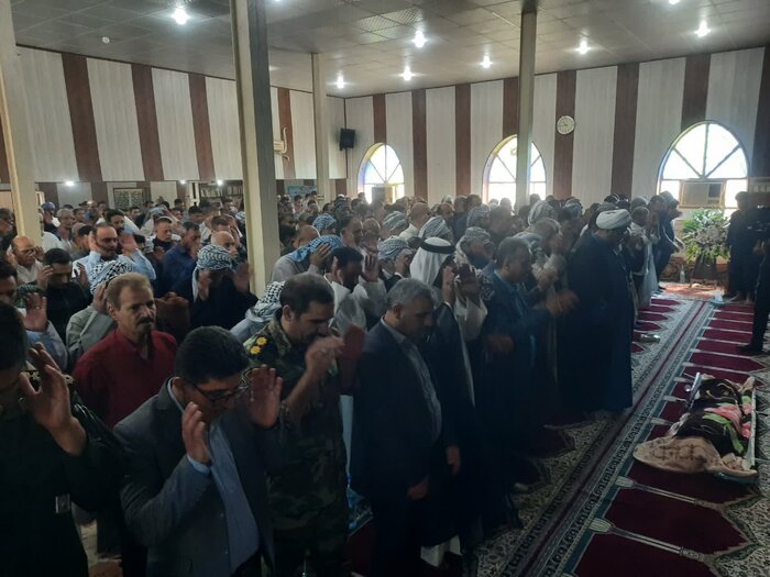 پیکر بیبی لوعه بانوی مقاومت در دارخوین شادگان تشییع و خاکسپاری شد