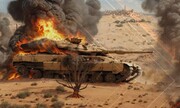 Destrucción de otro tanque Merkava israelí