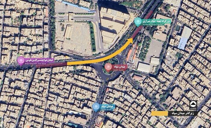 تعامل شهرداری با پلیس راهور تهران برای تکمیل پروژه‌های میادین سپاه و سبلان