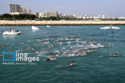 High seas swimming competition in Iran