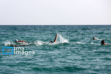 High-seas swimming competition