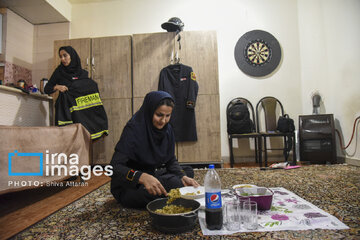 Female firefighter