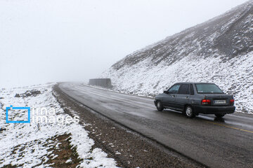 First autumn snow in Talesh, northwestern Iran