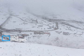 First autumn snow in Talesh, northwestern Iran