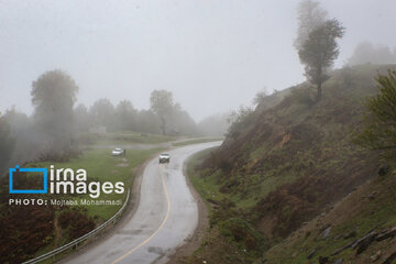 First autumn snow in Talesh, northwestern Iran