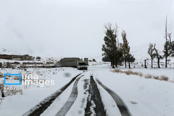 Autumn snowy day in Iran