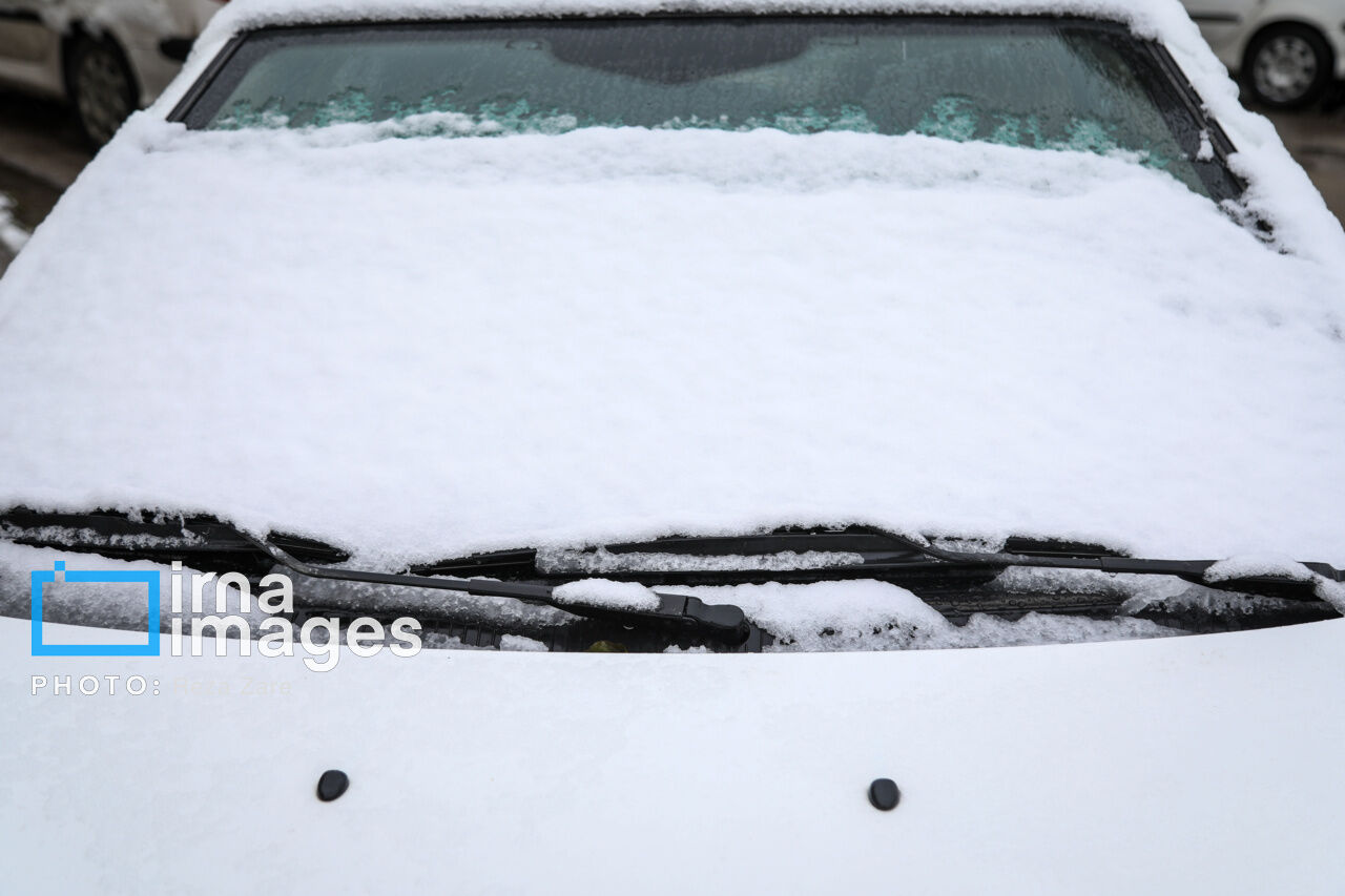 First autumn snow in Ardabil, northwest Iran