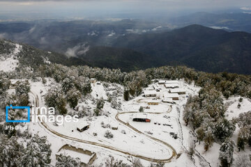 Snow in autumn in northern Iran