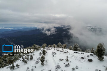 Snow in autumn in northern Iran