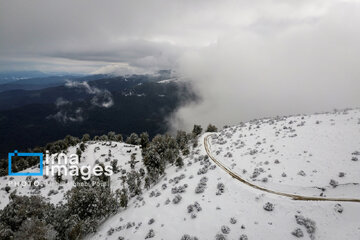 Snow in autumn in northern Iran