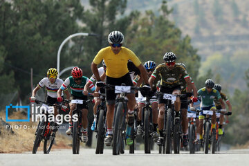 Mountain biking race in northeast Iran