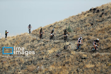 Mountain biking race in northeast Iran