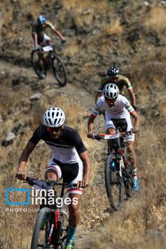 Mountain biking race in northeast Iran