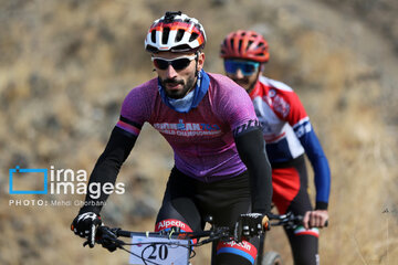 Mountain biking race in northeast Iran