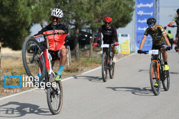 Mountain biking race in northeast Iran