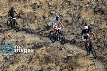 Mountain biking race in northeast Iran