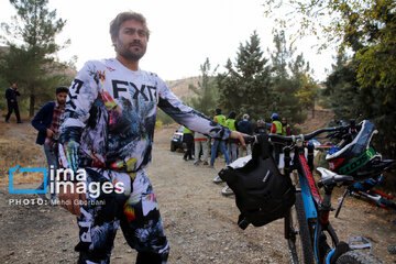 Mountain biking race in northeast Iran