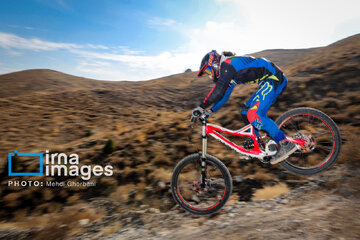 Mountain biking race in northeast Iran