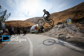 Mountain biking race in northeast Iran